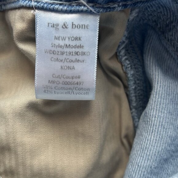 Rag & Bone Women Jeans 29/8 High Rise Zipper Pockets Ankle Raw Hem Distressed - Picture 11 of 11